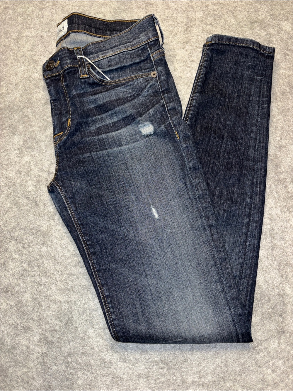 ✨ Hudson Nico Size 26 Super Skinny Mid Rise Dark Wash Distressed Jeans